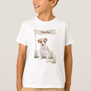 T-shirt Nom personnalisé Wire Haig Jack Russell Pet Dog