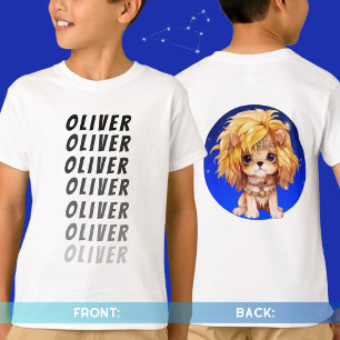 T-shirt Nom personnel Astrologie Signe zodiaque Leo avant