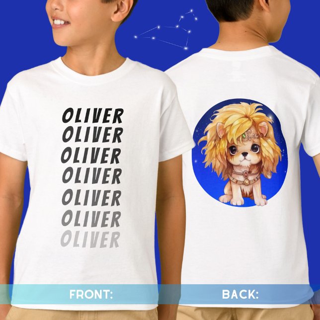 T-shirt Nom personnel Astrologie Signe zodiaque Leo avant  (Créateur téléchargé)