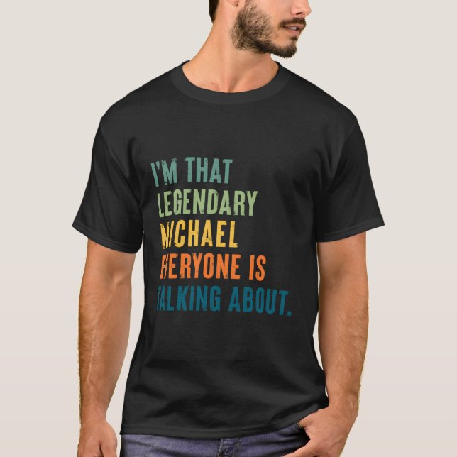 T-shirt Nom personnel légendaire Michael (Devant)