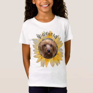 T-Shirt Nom photo Sunflower Personnalisé
