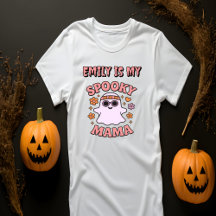 Nom Pink Retro Ghost Éffrayant Mama Halloween