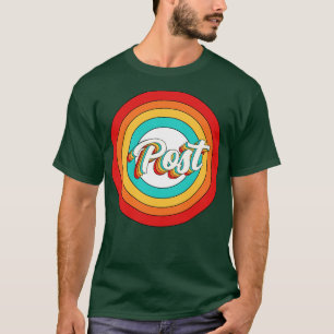 T-shirt Nom postal Chemise Vintage Cercle postal