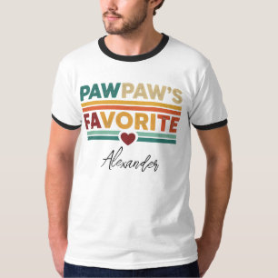 T-shirt Nom préféré de Papy dans un script moderne simple