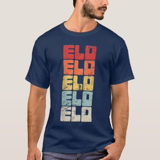 T-shirt Nom Rétro Vintage Elo Hommes Femmes Garçon