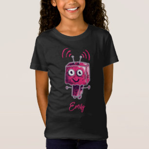 T-Shirt Nom rose mignon de la brosse