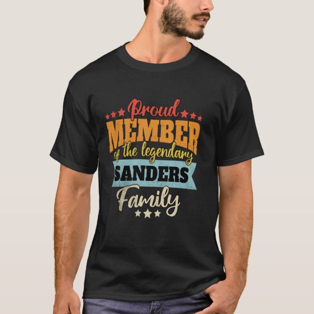 T-shirt Nom Sanders Famille Sanders Nom Sanders (Devant)