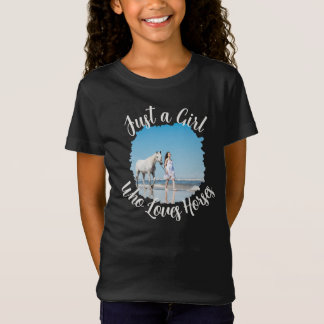 T-Shirt Nom Sentiment Photo Juste une fille qui aime les c