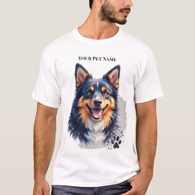 T-shirt Nom simple moderne de l'animal & Conception person (Devant)