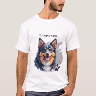 T-shirt Nom simple moderne de l'animal & Conception person