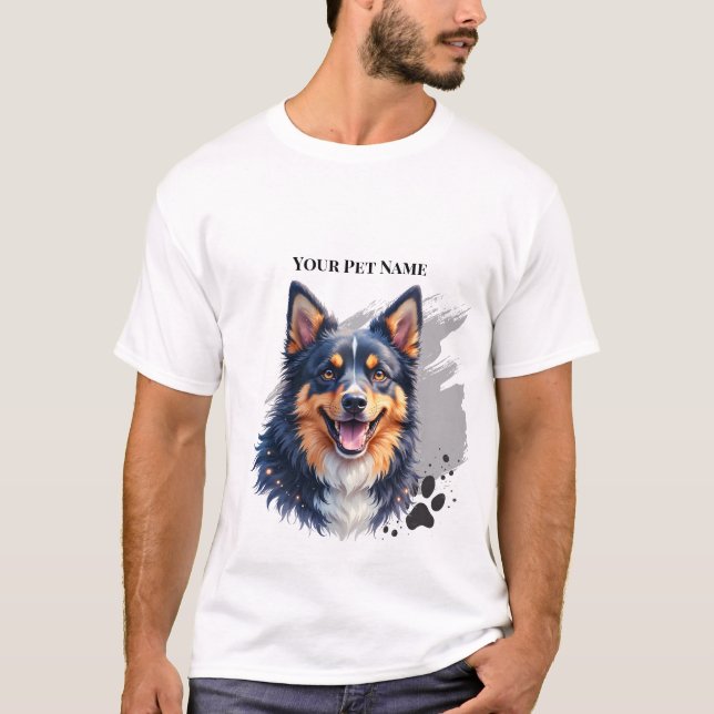 T-shirt Nom simple moderne de l'animal & Conception person (Devant)