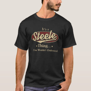 T-shirt Nom STEELE, nom de famille STEELE crête