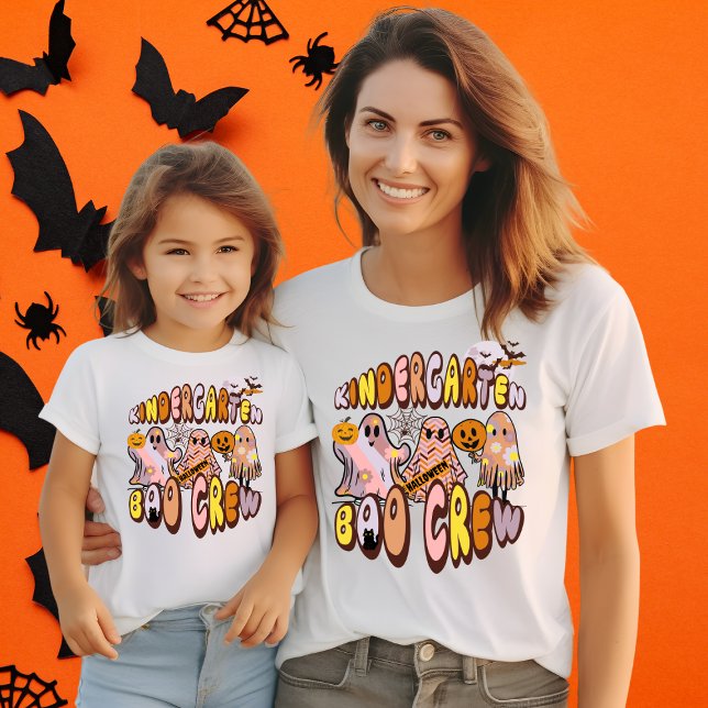 T-shirt Nom sur le dos Rétro Ghost Kindergarten Boo Team (Créateur téléchargé)