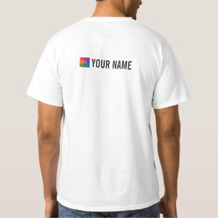 T-shirt Nom Texte Entreprise Logo Ici Hommes Valeur de tra