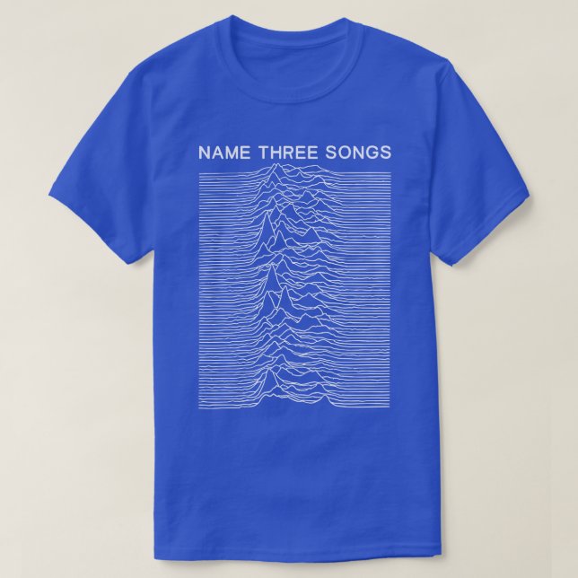T-shirt Nom Trois chansons Posez punk mème mashup mème (Design devant)