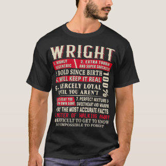 T-shirt Nom Wright Don Wright Nom de famille Wright 