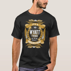 T-shirt Nom WYATT, crête de nom de famille WYATT