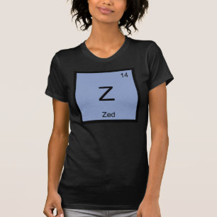 T-shirt Nom Zed Chimie Élément Tableau Périodique