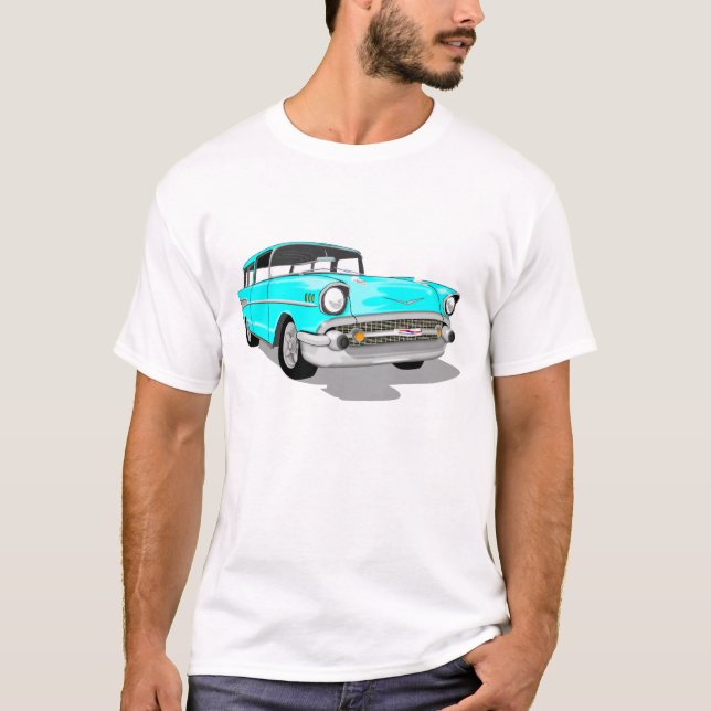 T-shirt Nomade 1957 dans bleu-clair (Devant)