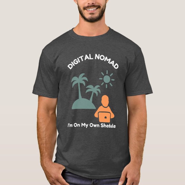 T-shirt NOMADE NUMÉRIQUE – Je suis mon propre planning (Devant)
