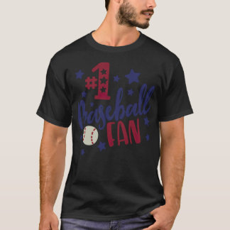 T-shirt Nombre1 fan de baseball dira s baseball c