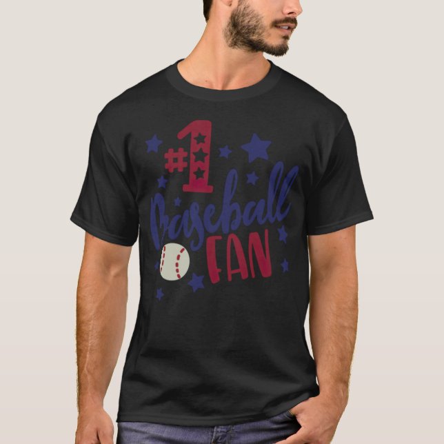 T-shirt Nombre1 fan de baseball dira s baseball c (Devant)