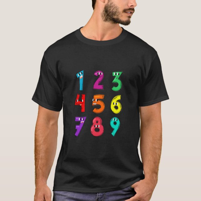 T-shirt Nombre Calculateur d'apprentissage costume match j (Devant)