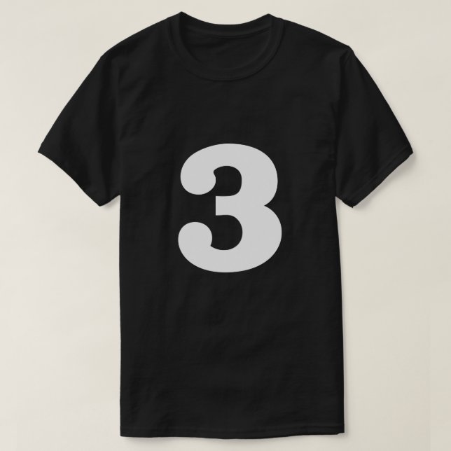 T-shirt Nombre chanceux 3 (Design devant)