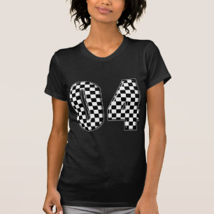 T-shirt nombre checkered de l'emballage 04 automatique