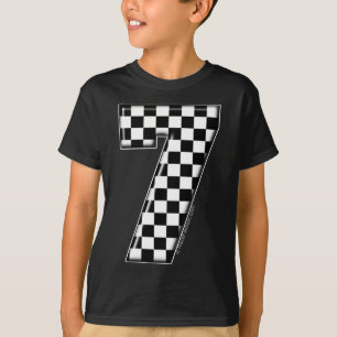 T-shirt nombre checkered de l'emballage 7 automatique