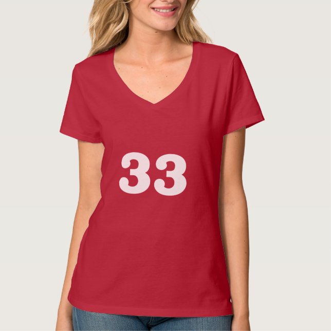T-shirt Nombre chic 33 (Devant)