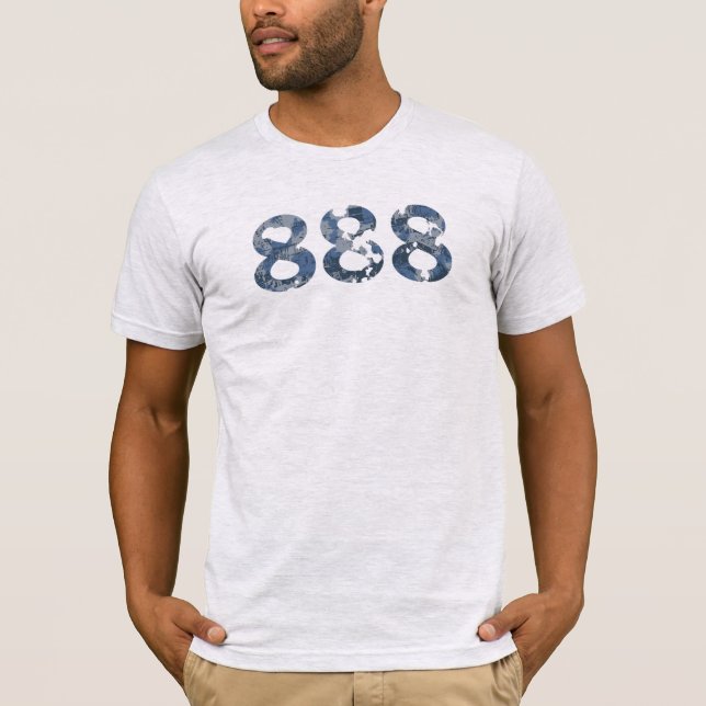 T-shirt Nombre de chance 888 Vibes positives (Devant)