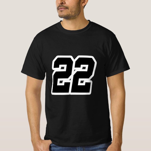T-shirt Nombre Vingt-deux 22 (Devant)