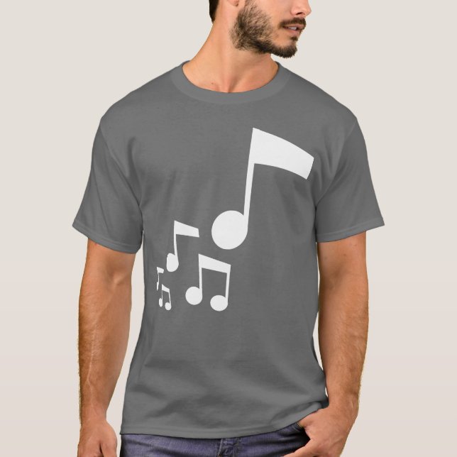 T-shirt Nombreuses notes musicales Instrument de musique S (Devant)