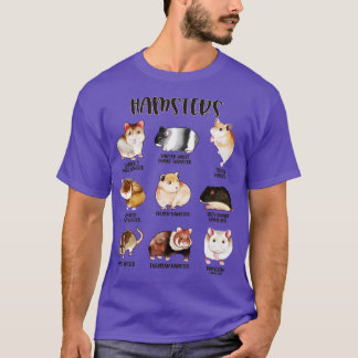 T-shirt Nombreux hamsters types différents hamsters