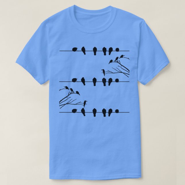 T-shirt Nombreux oiseaux (Design devant)