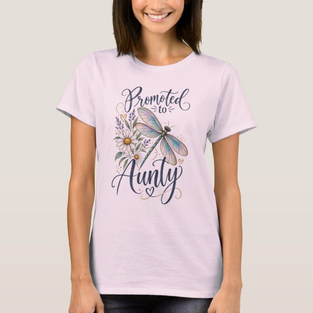 T-shirt Nommée Tante Libellule Annonce de Grossesse (Devant)
