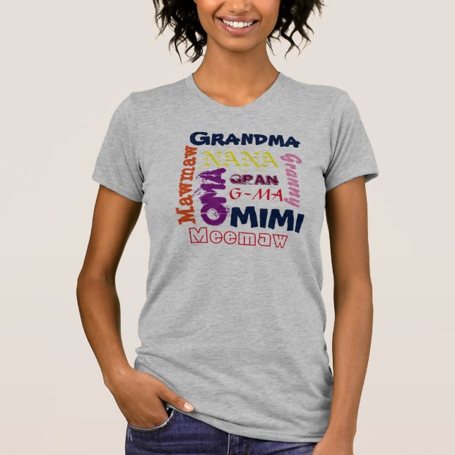 T-shirt Noms alternatifs pour la "grand-maman " (Devant)