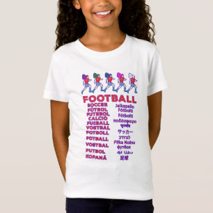 T-Shirt Noms de footballeuses multilingues pour fans de sp