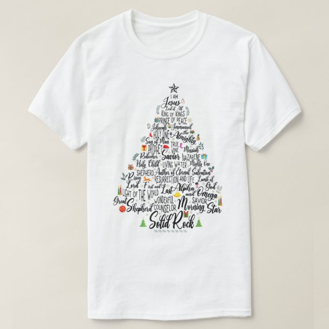 T-shirt Noms de la famille de pyjama de l'arbre de Noël de (Design devant)