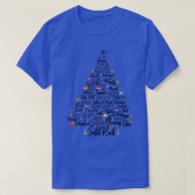 T-shirt Noms de la famille de pyjama de l'arbre de Noël de (Design devant)