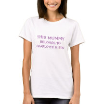 Noms de personnaliser sur la chemise pour la maman