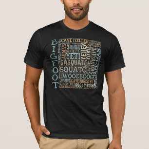 T-shirt Noms pour Bigfoot