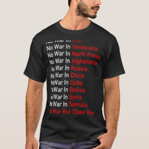 T-shirt Non à la guerre socialiste anti-impérialiste, mais