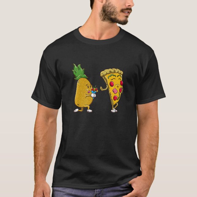 T-shirt Non à l'ananas sur Pizza Cute Pizza Pizza Hate (Devant)