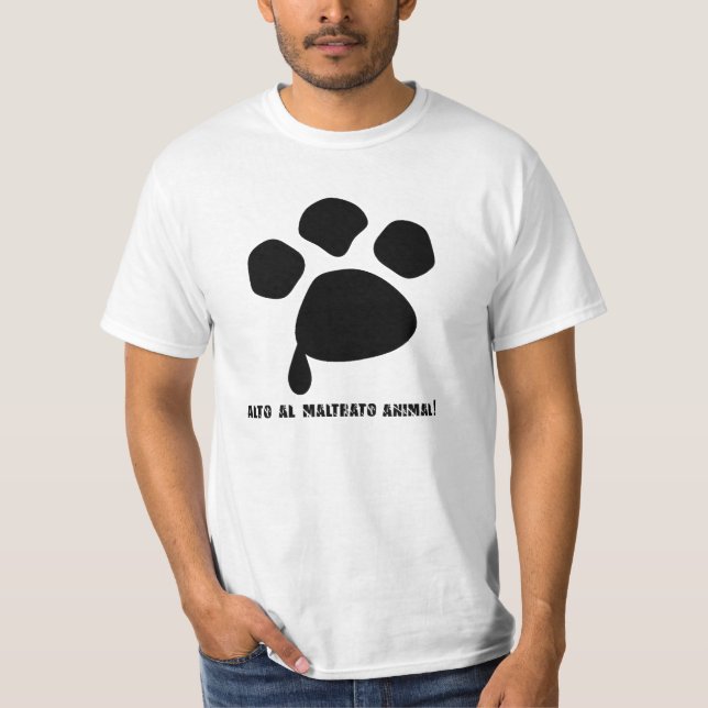 T-SHIRT NON À LE JE MALTRAITE ANIMAL (Devant)