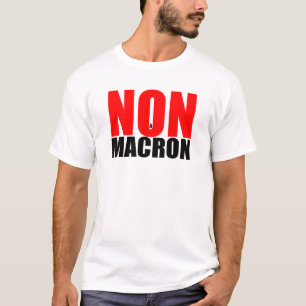 T-shirt NON À MACRON hommes Tee