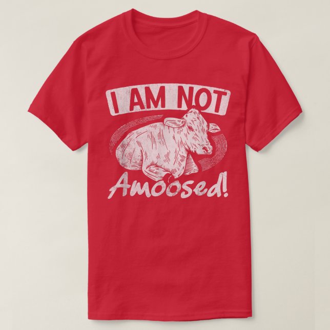 T-shirt Non Amusé Fermier Agricole Vache animale (Design devant)