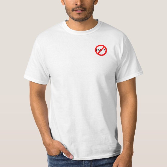 T-shirt Non au dégât indirect de FATCA (Devant)