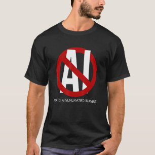 T-shirt Non aux images générées par IA